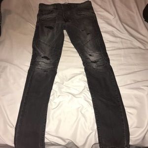 AUTHENTIC Balmain Black Distressed Jeans